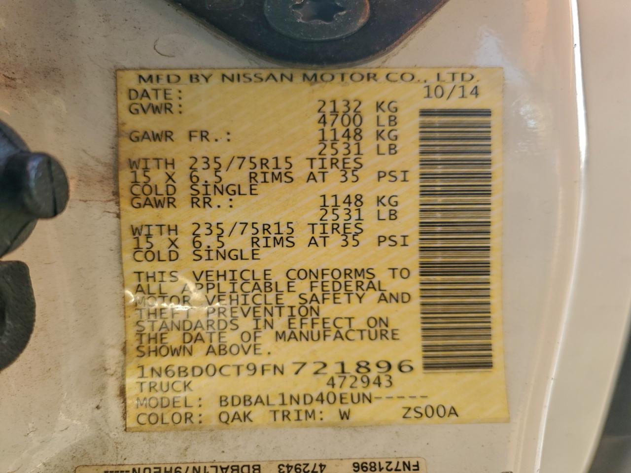 Nissan Frontier S Image 11